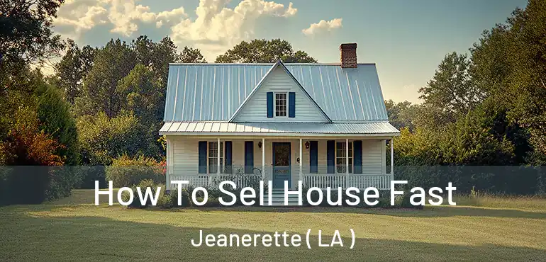  How To Sell House Fast Jeanerette ( LA )
