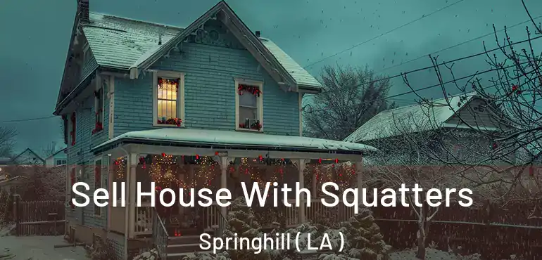  Sell House With Squatters Springhill ( LA )